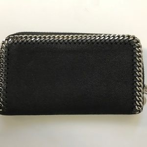 Stella Mccartney Vegan suede Fallabella zip around wallet